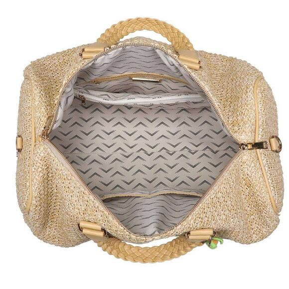 Coastal Escape Straw Weekender Bag Natural - Picture 5 of 5